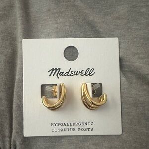 Madewell Twisted Hoop Earrings